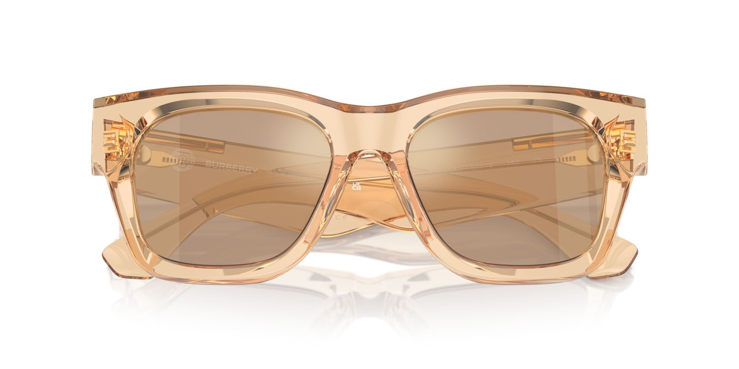 Occhiali da sole Burberry BE 4424 (40635A) colore marrone forma quadrato lenti marrone chiaro a specchio/flash oro