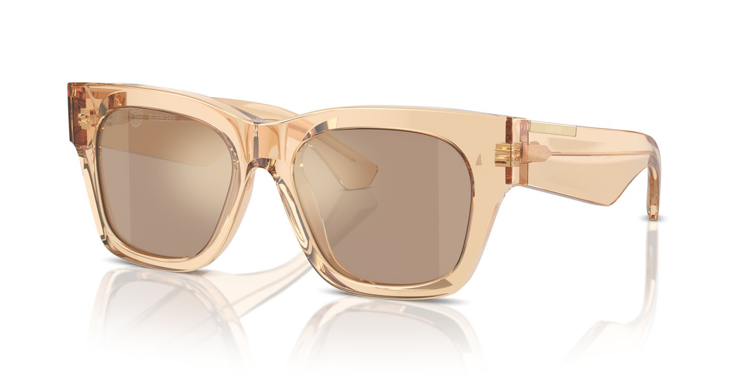 Occhiali da sole Burberry BE 4424 (40635A) colore marrone forma quadrato lenti marrone chiaro a specchio/flash oro