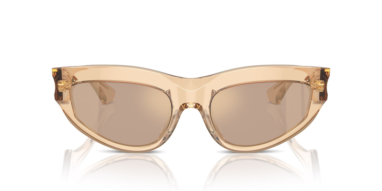 Sonnenbrillen Burberry BE 4425U (40635A) farbe marrone form cat-eye gläser marrone chiaro a specchio/flash oro