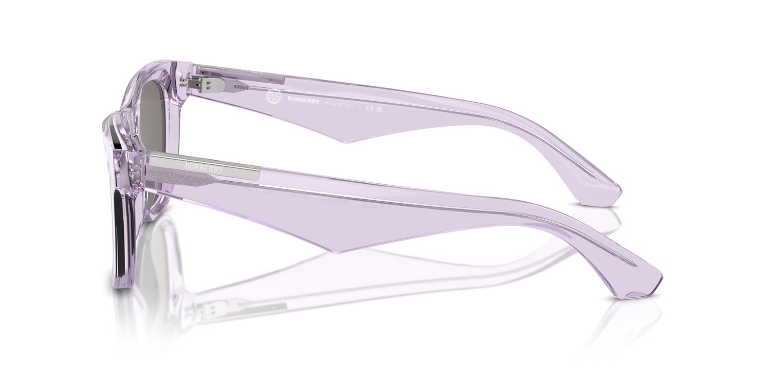 Occhiali da sole Burberry BE 4426 (40956G) colore viola forma quadrato lenti grigio chiaro specchiato argento