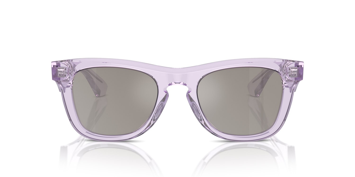 Occhiali da sole Burberry BE 4426 (40956G) colore viola forma quadrato lenti grigio chiaro specchiato argento