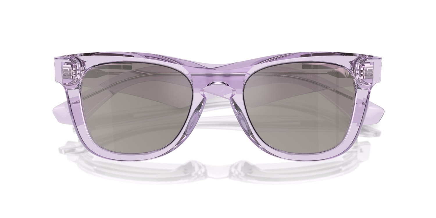 Occhiali da sole Burberry BE 4426 (40956G) colore viola forma quadrato lenti grigio chiaro specchiato argento