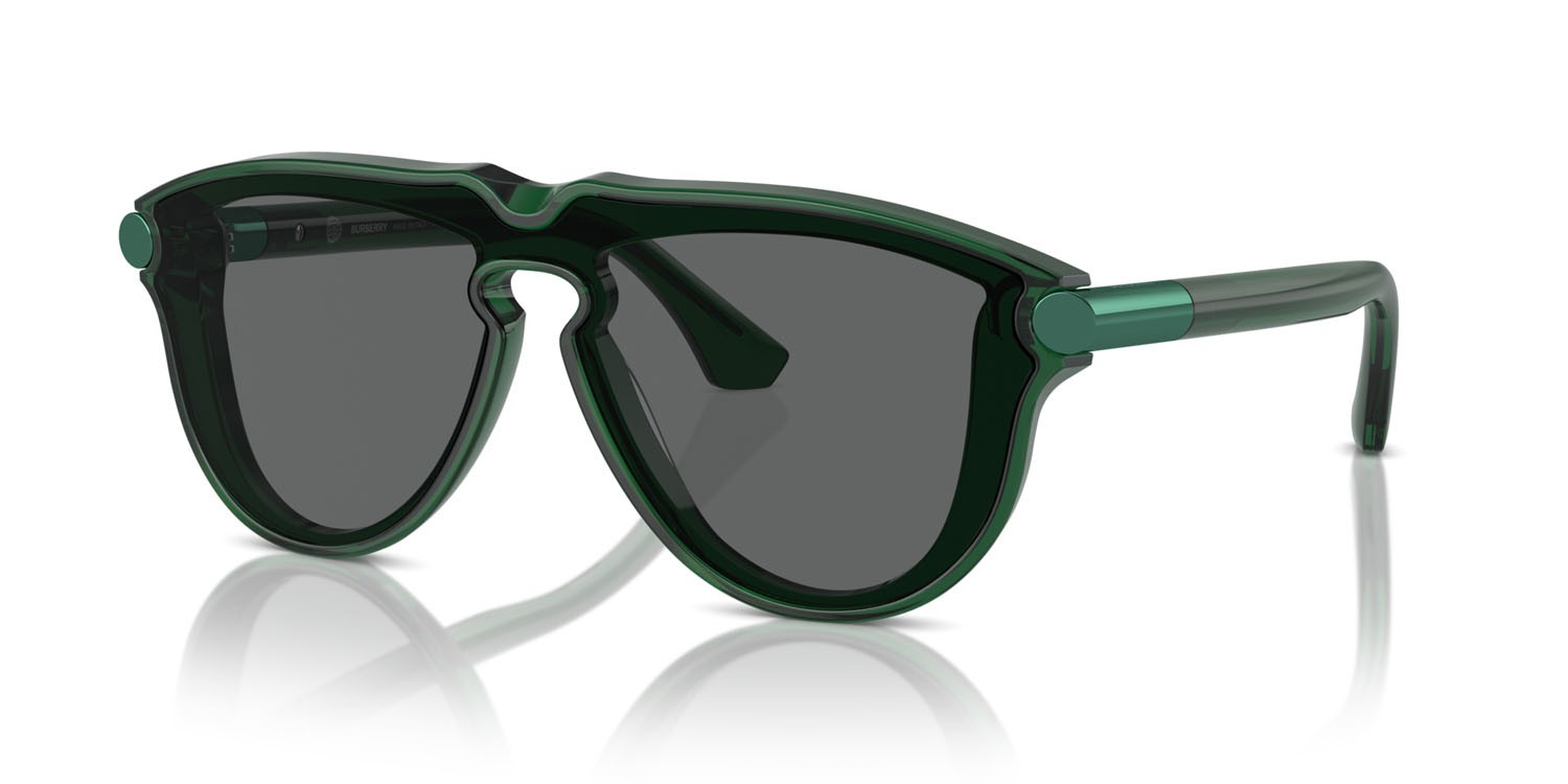 Occhiali da sole Burberry BE 4427 (410487) colore verde forma aviator lenti grigio scuro