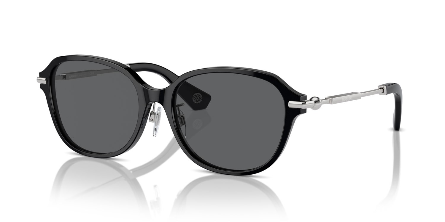 Sunglasses Burberry BE 4429D (300187) color nero shape cat eye lenses grigio scuro