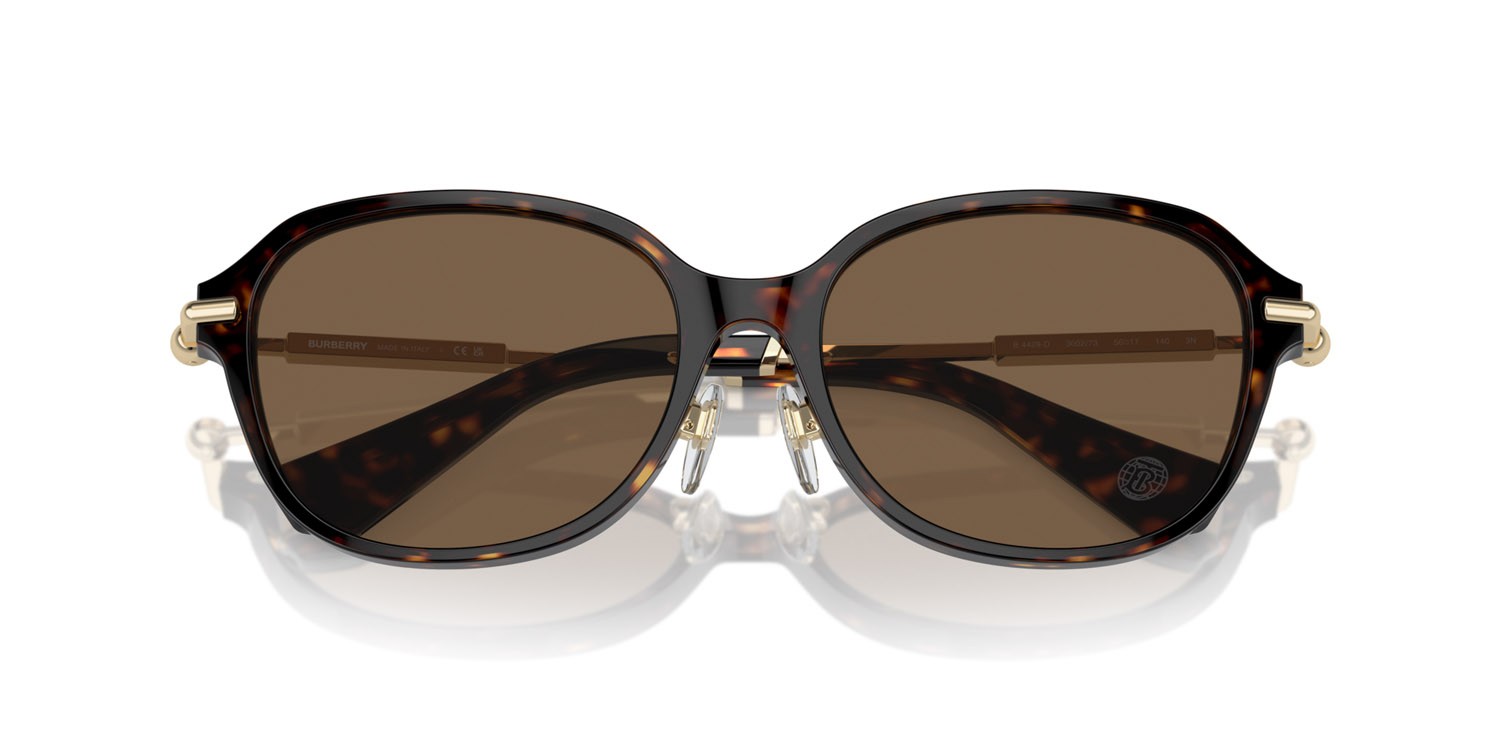 Occhiali da sole Burberry BE 4429D (300273) colore havana scuro forma cat eye lenti marrone scuro