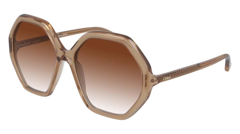 Occhiali da sole Chloé CH0008S-001 colore orange forma rotondo lenti orange