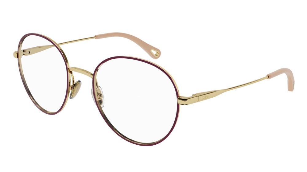 Occhiali da vista Chloé CH0021O-010 colore gold forma rotondo lenti transparent
