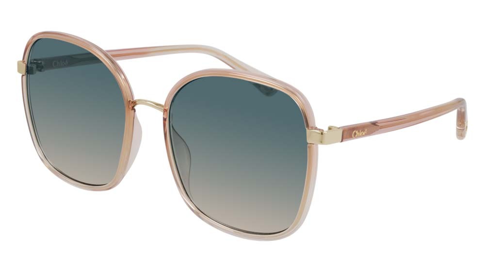 Sunglasses Chloé CH0031S-004 color orange shape rectangle lenses multicolor