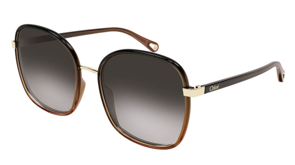 Occhiali da sole Chloé CH0031S-005 colore black forma rettangolare lenti grey