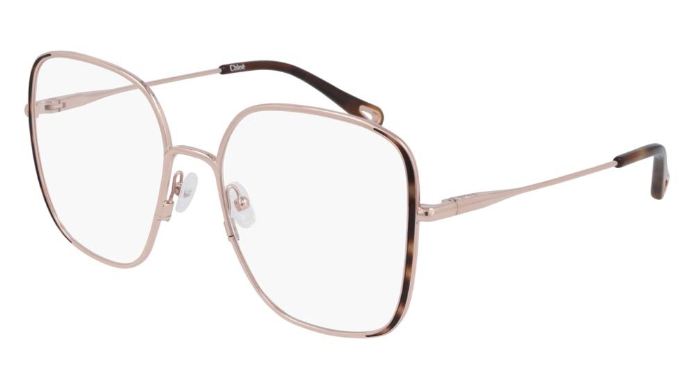 Occhiali da vista Chloé CH0038O-002 colore gold forma rettangolare lenti transparent