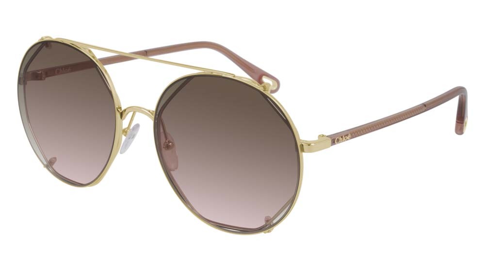 Sunglasses Chloé CH0041S-003 color brown shape round lenses brown