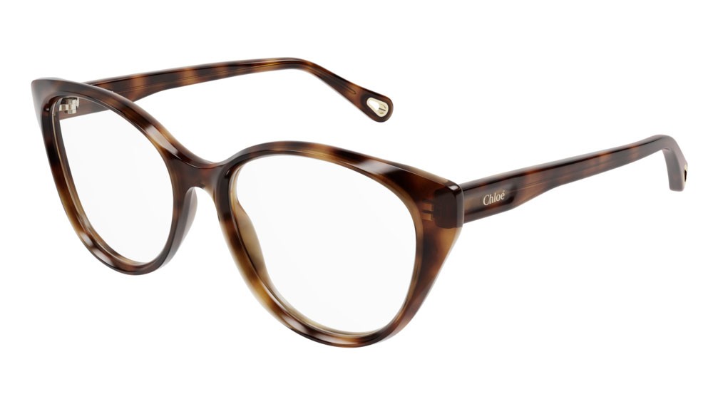 Occhiali da vista Chloé CH0052O-005 colore havana forma cat eye lenti transparent