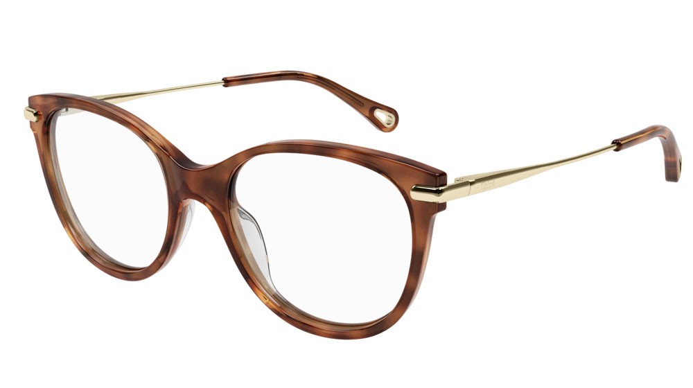 Occhiali da vista Chloé CH0058O-005 colore gold forma cat eye lenti transparent