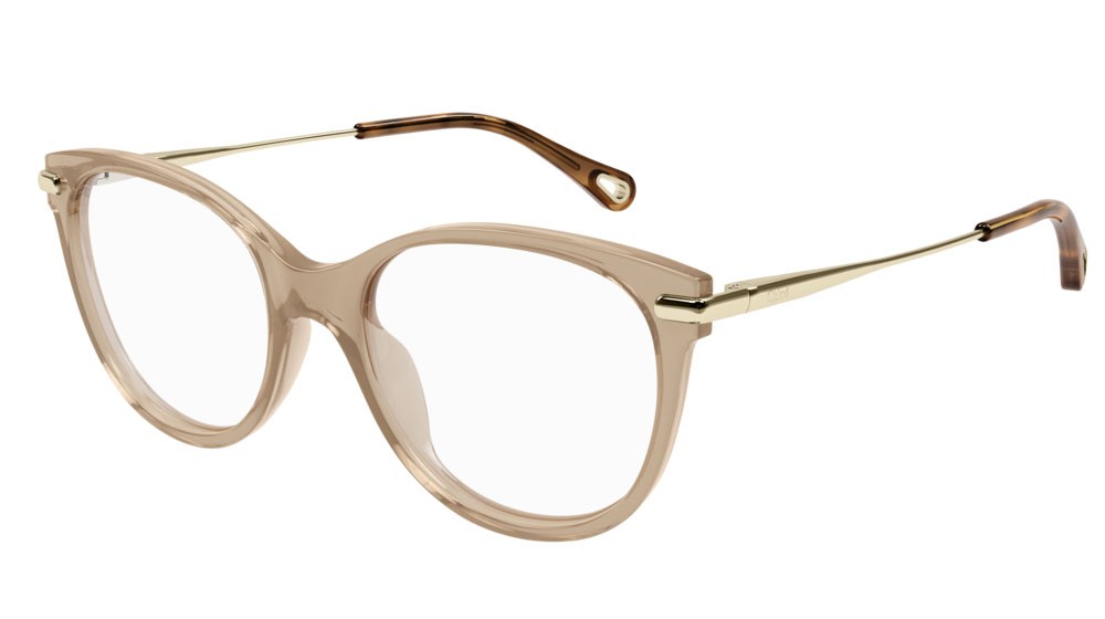 Occhiali da vista Chloé CH0058O-007 colore gold forma cat eye lenti transparent