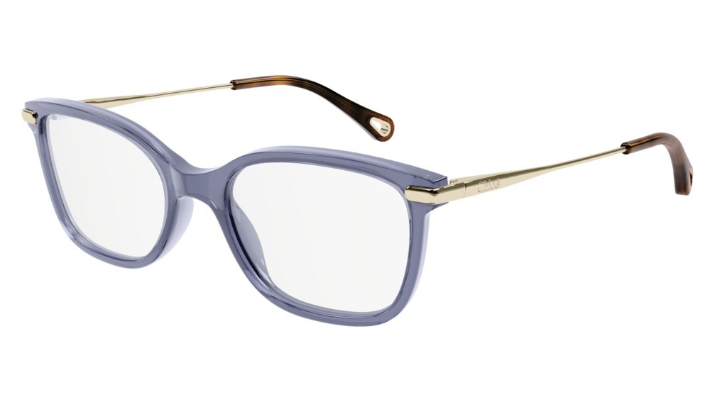 Eyeglasses Chloé CH0059O-004 color gold shape rectangle lenses transparent