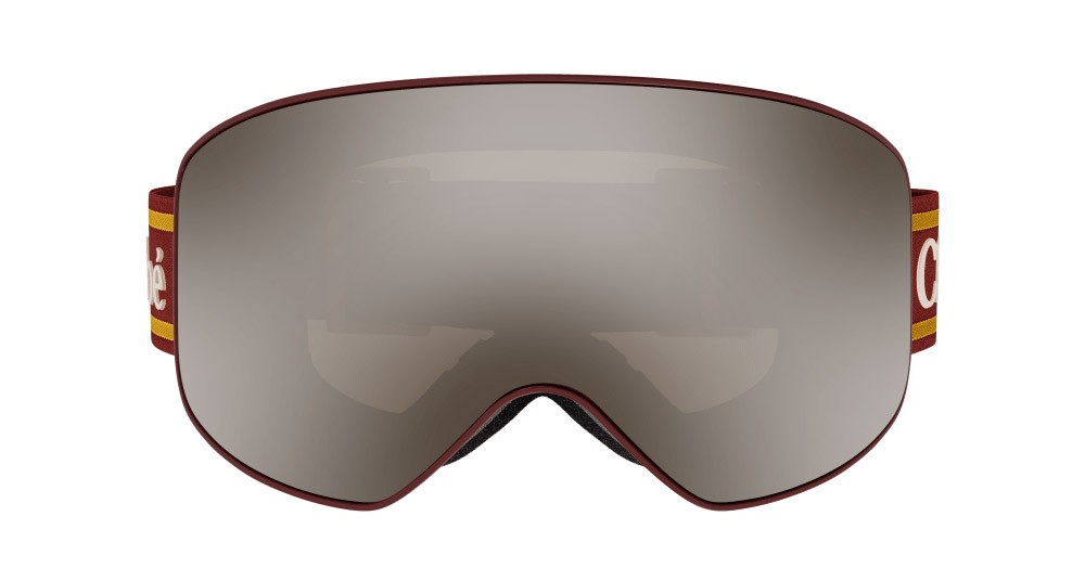 Skibrillen und Snowboard masken Chloé CH0072S-002 farbe giallo form maske gläser viola