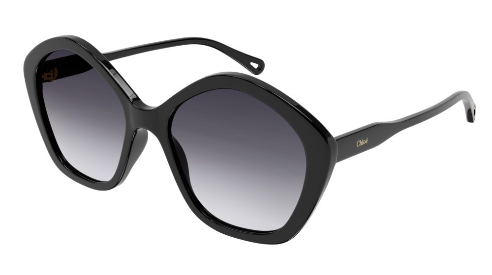 Occhiali da sole Chloé CH0082S-005 colore black forma geometrico lenti blue
