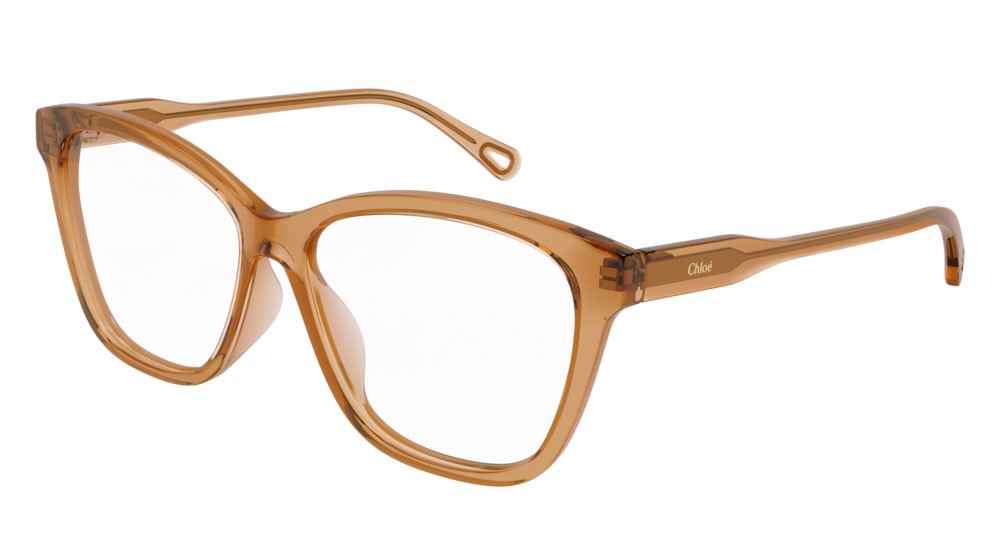 Eyeglasses Chloé CH0084O-008 color orange shape rectangle lenses transparent