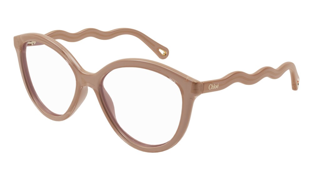 Occhiali da vista Chloé CH0089O-003 colore nude forma cat eye lenti transparent