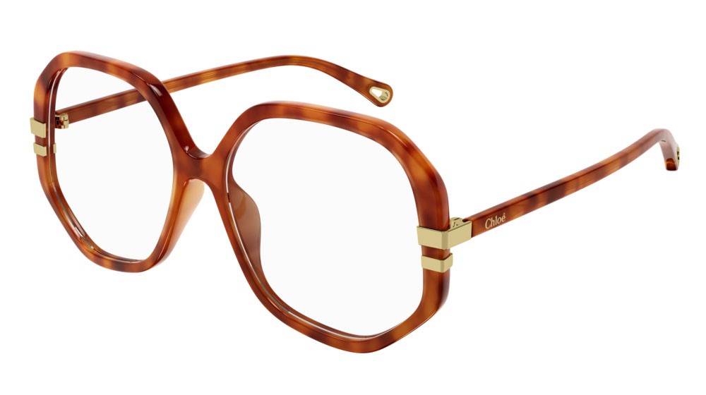 Occhiali da vista Chloé CH0107O-002 colore havana forma geometrico lenti transparent