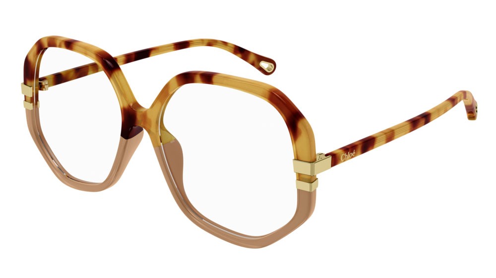 Occhiali da vista Chloé CH0107O-003 colore havana forma geometrico lenti transparent