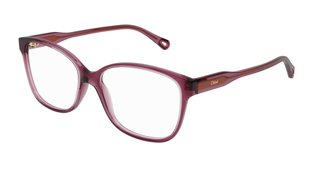 Eyeglasses Chloé CH0115O-004 color pink shape rectangle lenses transparent