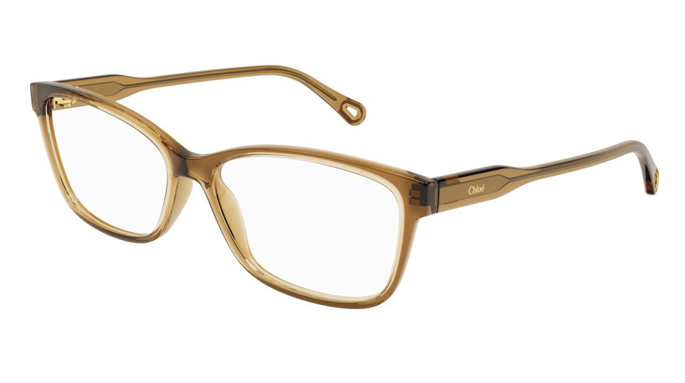 Eyeglasses Chloé CH0116O-002 color brown shape rectangle lenses transparent