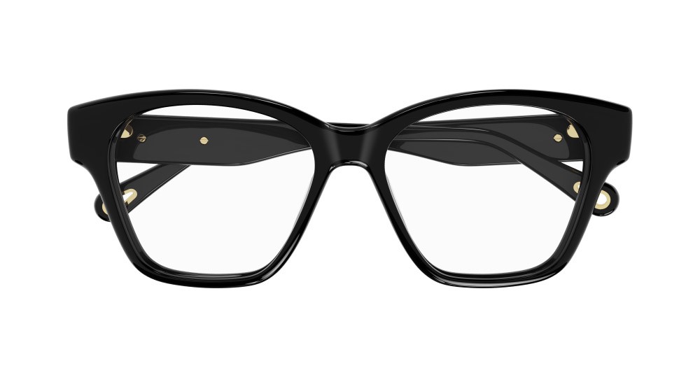 Eyeglasses Chloé CH0122O-001 color nero shape rectangle lenses trasparente