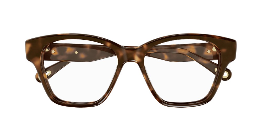 Eyeglasses Chloé CH0122O-002 color havana shape rectangle lenses trasparente