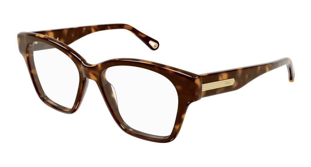 Eyeglasses Chloé CH0122O-002 color havana shape rectangle lenses trasparente