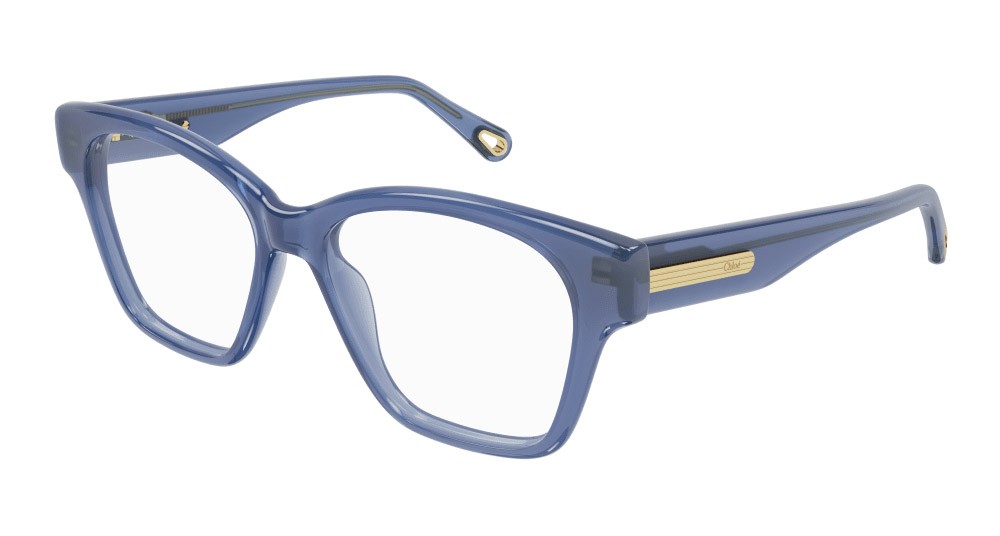 Occhiali da vista Chloé CH0122O-004 colore blu forma rettangolare lenti trasparente