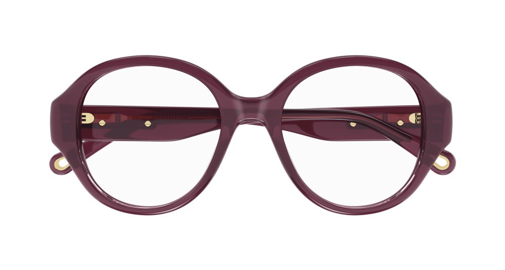 Occhiali da vista Chloé CH0123O-003 colore burgundy forma rotondo lenti trasparente