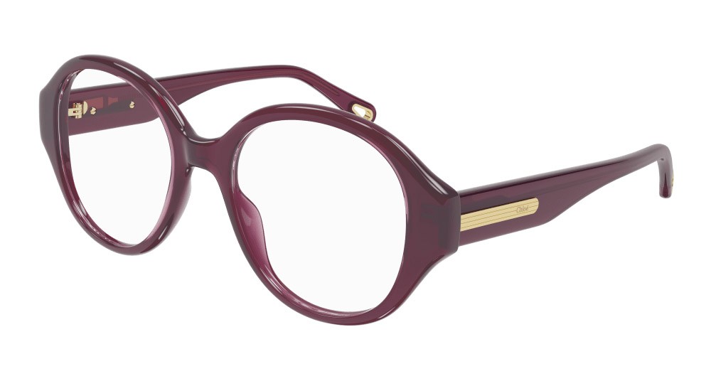 Occhiali da vista Chloé CH0123O-003 colore burgundy forma rotondo lenti trasparente