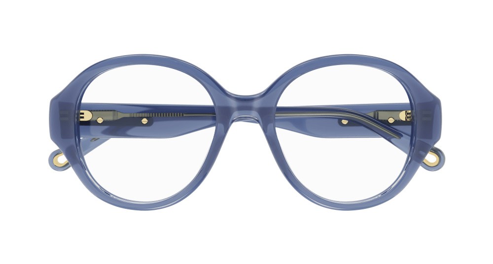 Occhiali da vista Chloé CH0123O-004 colore blu forma rotondo lenti trasparente