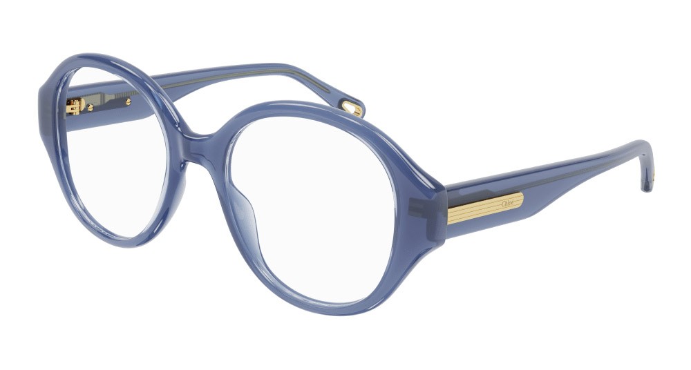 Occhiali da vista Chloé CH0123O-004 colore blu forma rotondo lenti trasparente