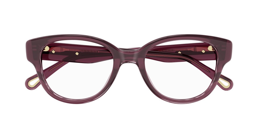 Eyeglasses Chloé CH0124O-003 color burgundy shape rectangle lenses trasparente