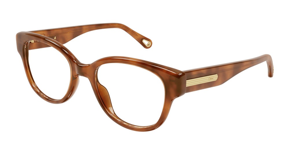 Eyeglasses Chloé CH0124O-006 color havana shape rectangle lenses trasparente