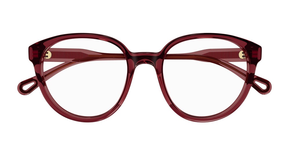 Occhiali da vista Chloé CH0127O-003 colore burgundy forma rotondo lenti trasparente