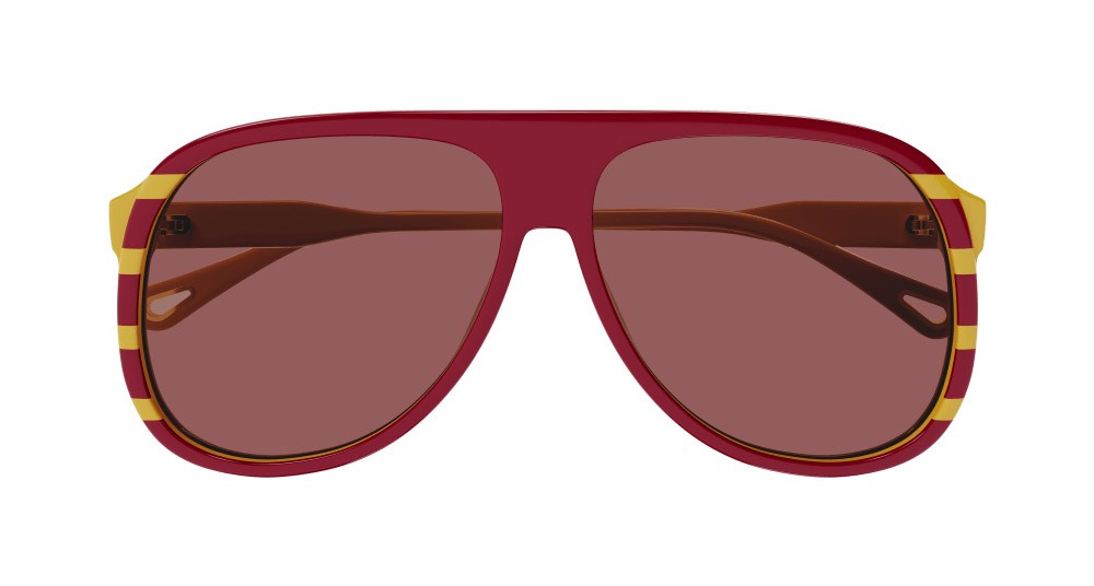 Occhiali da sole Chloé CH0128S-003 colore giallo forma aviator lenti marrone