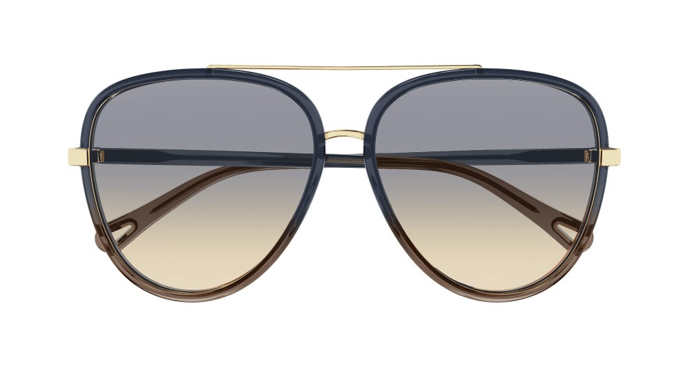 Sonnenbrillen Chloé CH0129S-003 farbe grigio form aviator gläser grigio