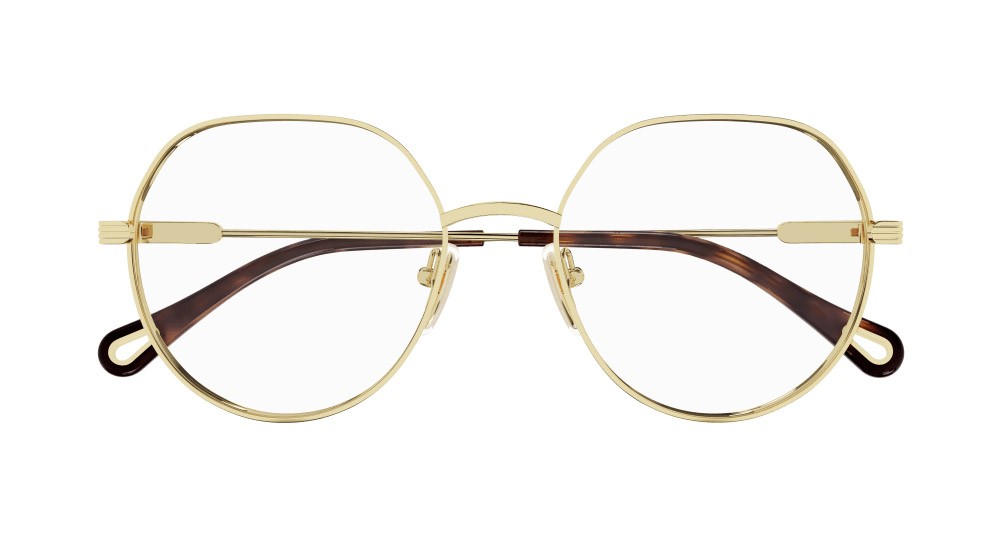Occhiali da vista Chloé CH0137O-005 colore oro forma geometrico lenti trasparente
