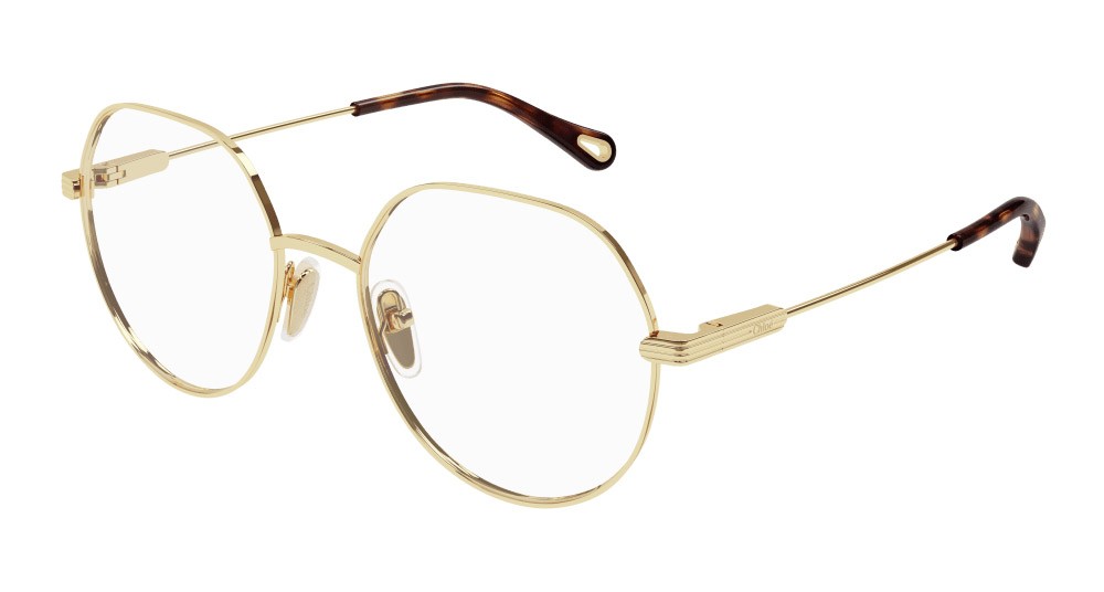 Occhiali da vista Chloé CH0137O-005 colore oro forma geometrico lenti trasparente