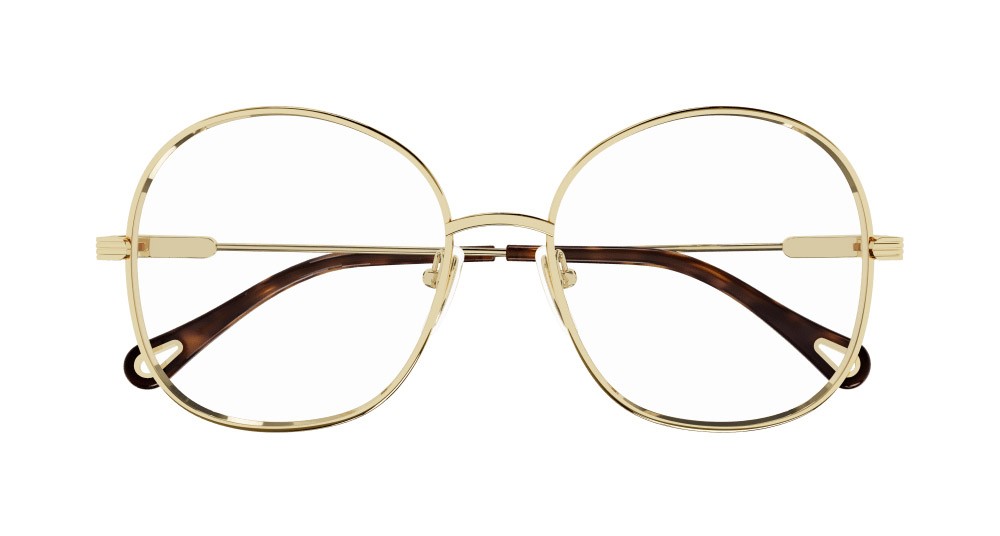 Occhiali da vista Chloé CH0138O-001 colore oro forma rotondo lenti trasparente