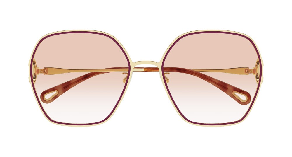 Sunglasses Chloé CH0146S-008 color oro shape round lenses rosa