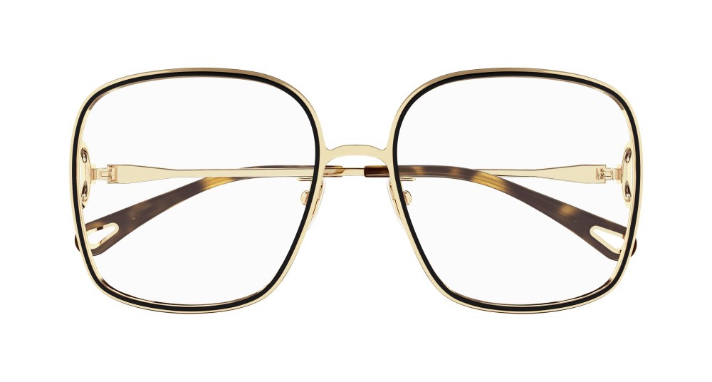 Occhiali da vista Chloé CH0147O-001 colore oro forma rettangolare lenti trasparente