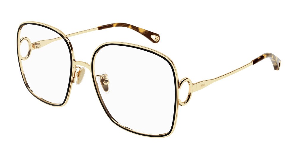 Occhiali da vista Chloé CH0147O-001 colore oro forma rettangolare lenti trasparente