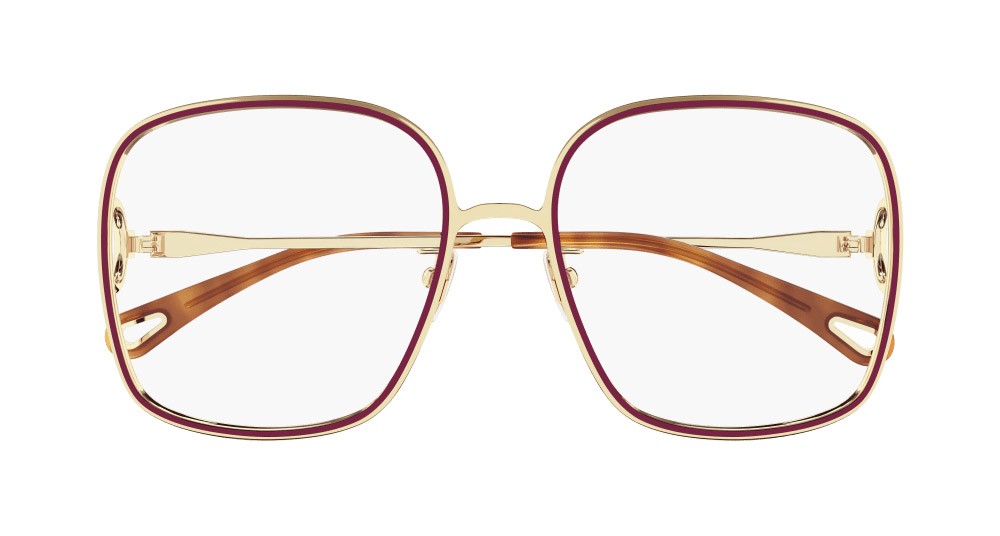 Occhiali da vista Chloé CH0147O-004 colore oro forma rettangolare lenti trasparente