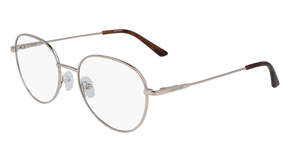 Brillen Calvin Klein CK19130 (717) farbe gold form rund gläser demo