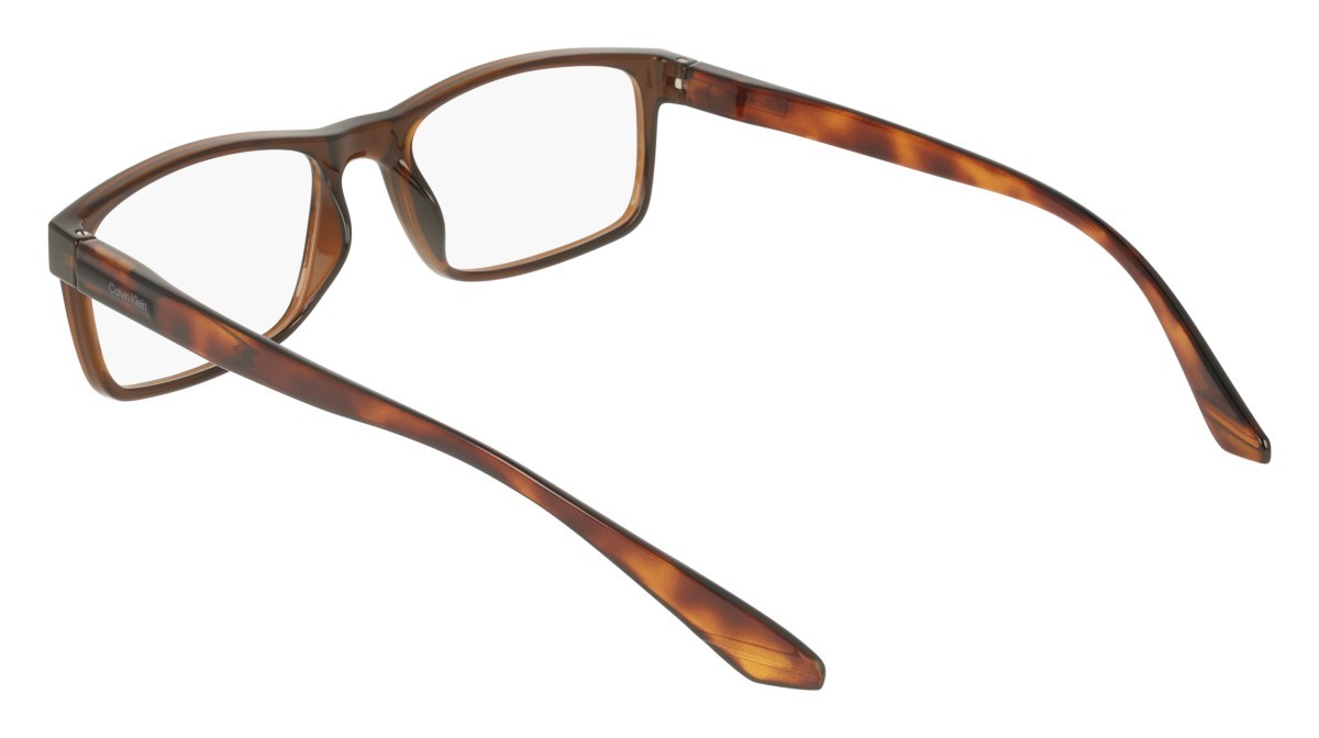 Eyeglasses Calvin Klein CK19569N (200) color transparent brown shape rectangle 