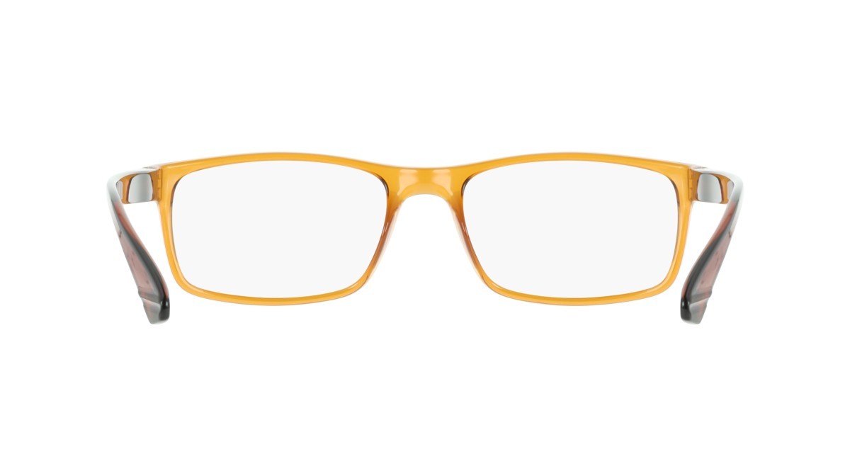 Eyeglasses Calvin Klein CK19569N (201) color transparent light brown shape rectangle 